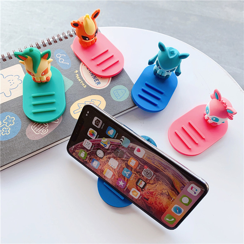 Cartoon Cute Mobile Phone Accessories Universal Desktop Cell Phone Holder Colorful Silicone PVC Cute Phone Holder