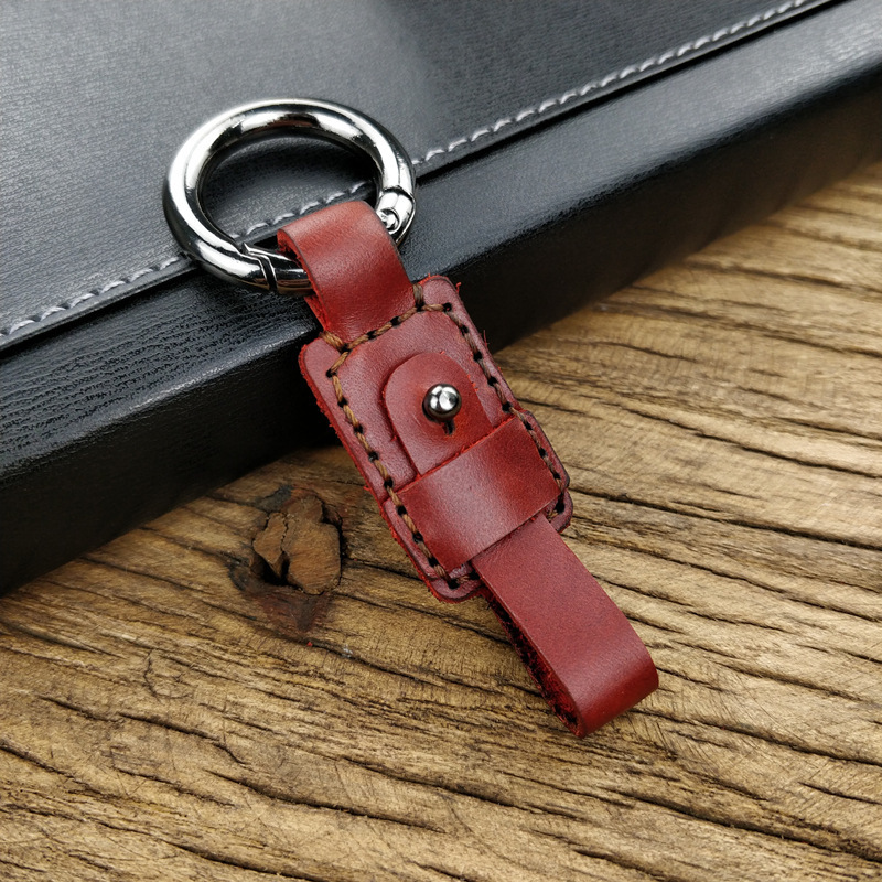 Handmade Genuine Leather Car Key Chain Key Ring for Men Women by in Gift Box