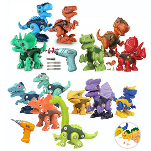 Take Apart Dinosaur Toys for Kids Building Toy Set with Electric Drill Construction Engineering Play Kit STEM Learning for Boys