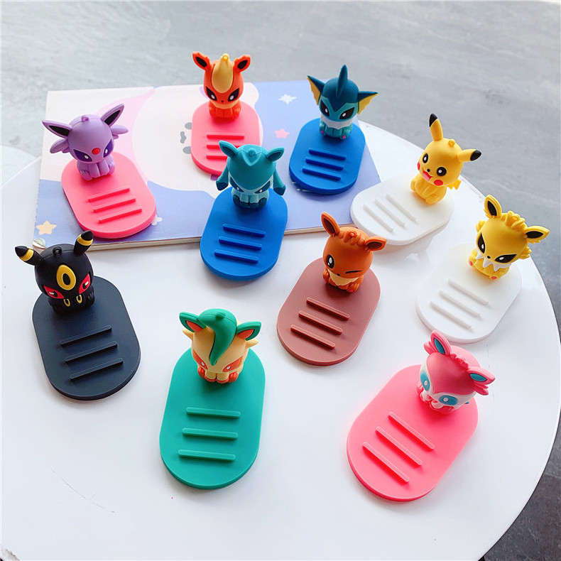 Cartoon Cute Mobile Phone Accessories Universal Desktop Cell Phone Holder Colorful Silicone PVC Cute Phone Holder