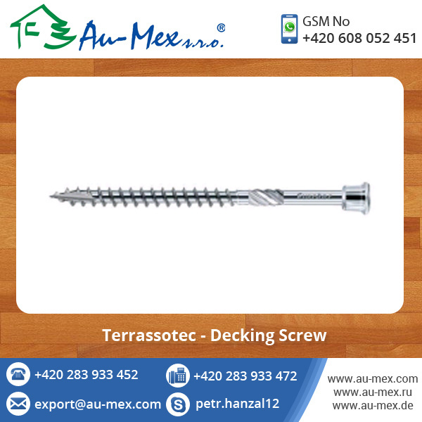 Manufacturer of High Quality Stainless Steel Hardened Terrassotec, TX25 Decking Screw