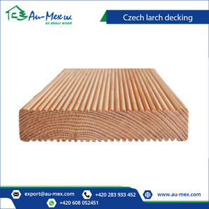 Deciduous Czech Larch Wood for Decking/Treated Larch Wood for Decking 28x140 mm reeded