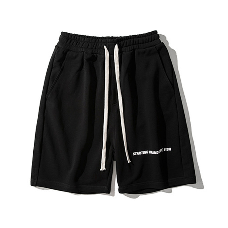 Bulk custom fitness sports running solid casual men high quality terry shorts