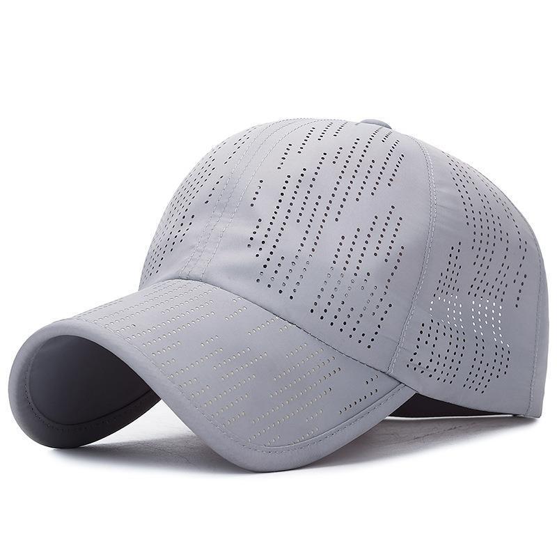 Gorras running cut drilled hole hole drilled perforated mesh baseball hat sport cap 6 panel polyester baseball cap