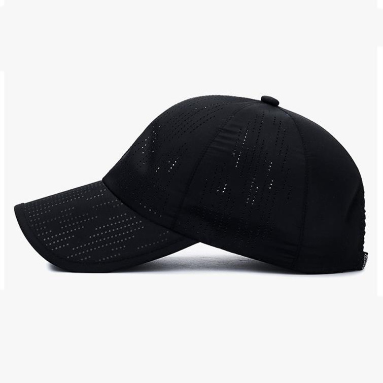 Gorras running cut drilled hole hole drilled perforated mesh baseball hat sport cap 6 panel polyester baseball cap