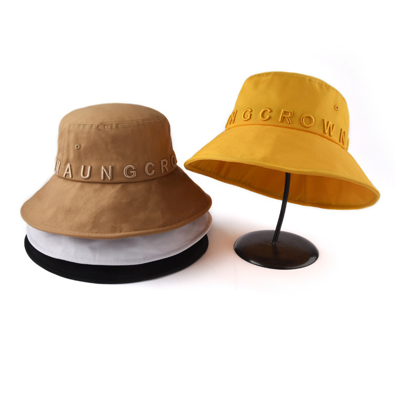 custom fishing bucket hat with hand tag wholesale/fisherman bucket hat