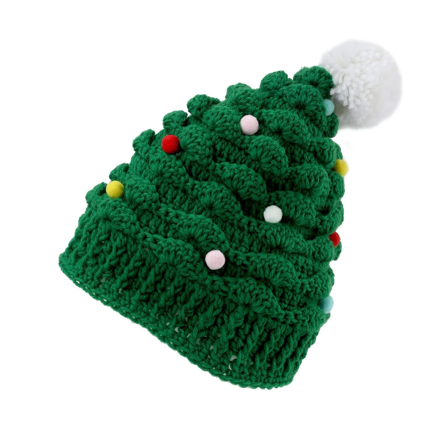 Unisex Christmas Winter Knitted Crochet Beanie beanies with custom logo Santa Hat Men Women Kids Caps