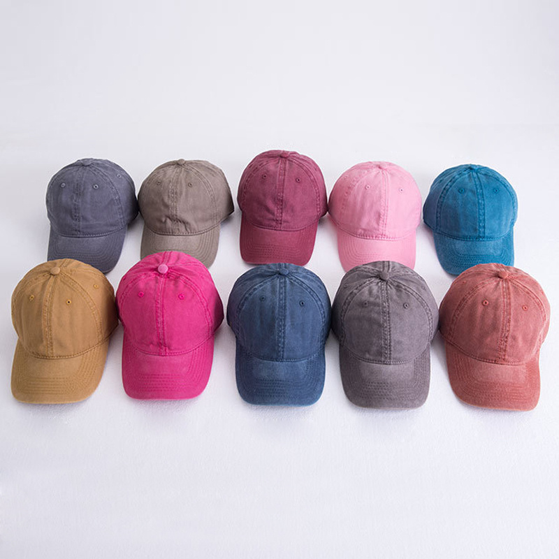 Sports caps gorras fashion hip hop unstructured caps washed jean dad hats