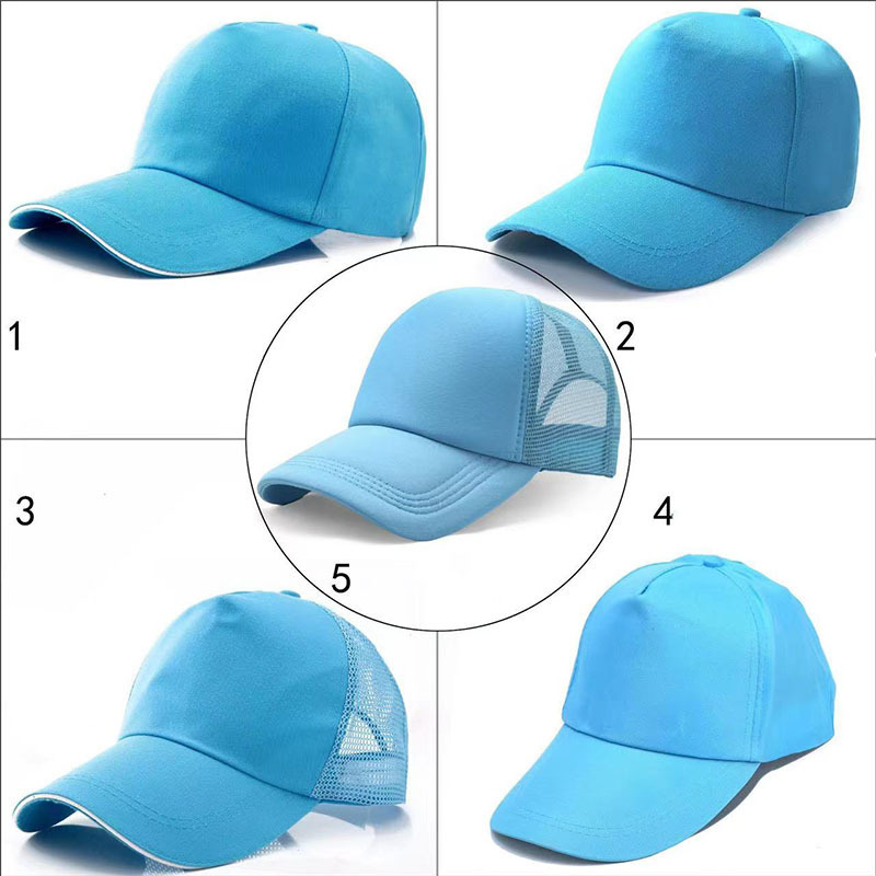 Custom Printed Logo 5 Panels Blank Sport Golf Men Dad Plain Gorras Baseball Cap Polyester Mesh Truck Cap Foam Trucker Hats