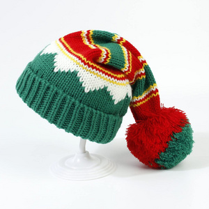 Wholesale custom 2 Pack Christmas Elf Hats for Adults Xams Holiday Beanies winter knitted hat