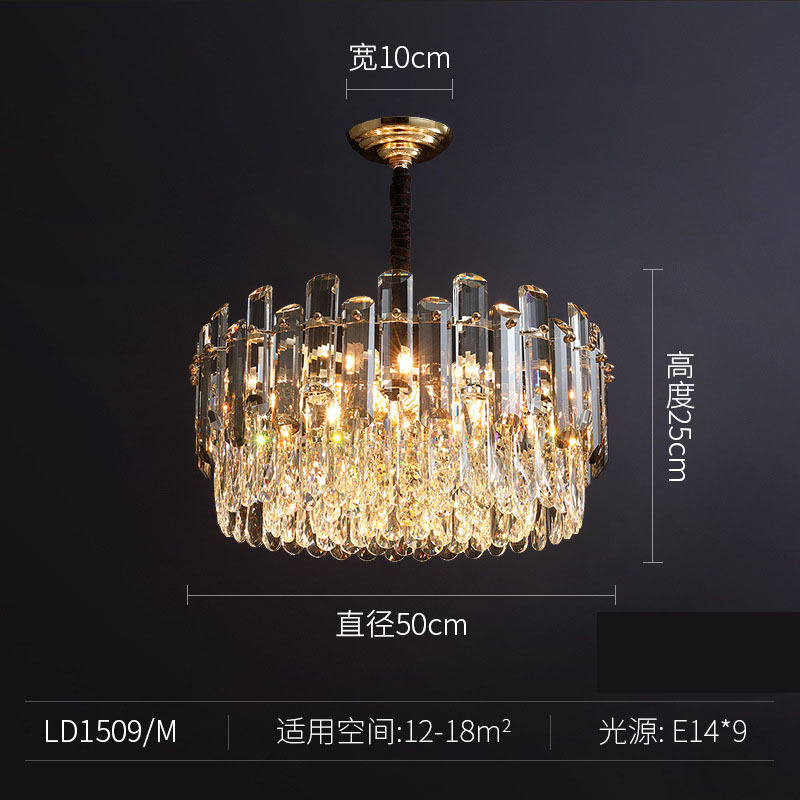 Stair Lighting Crystal Chandeliers Pendant Lights for Hotel Hot Selling Interior Decorative Lustre Led Gold Chandelier Lighting