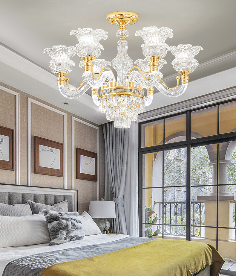 Dining Room Ceiling Hanging Black LED Chandeliers Pendant Lights High Quality Luxury Modern Crystal Chandelier Lighting