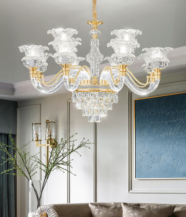 Dining Room Ceiling Hanging Black LED Chandeliers Pendant Lights High Quality Luxury Modern Crystal Chandelier Lighting