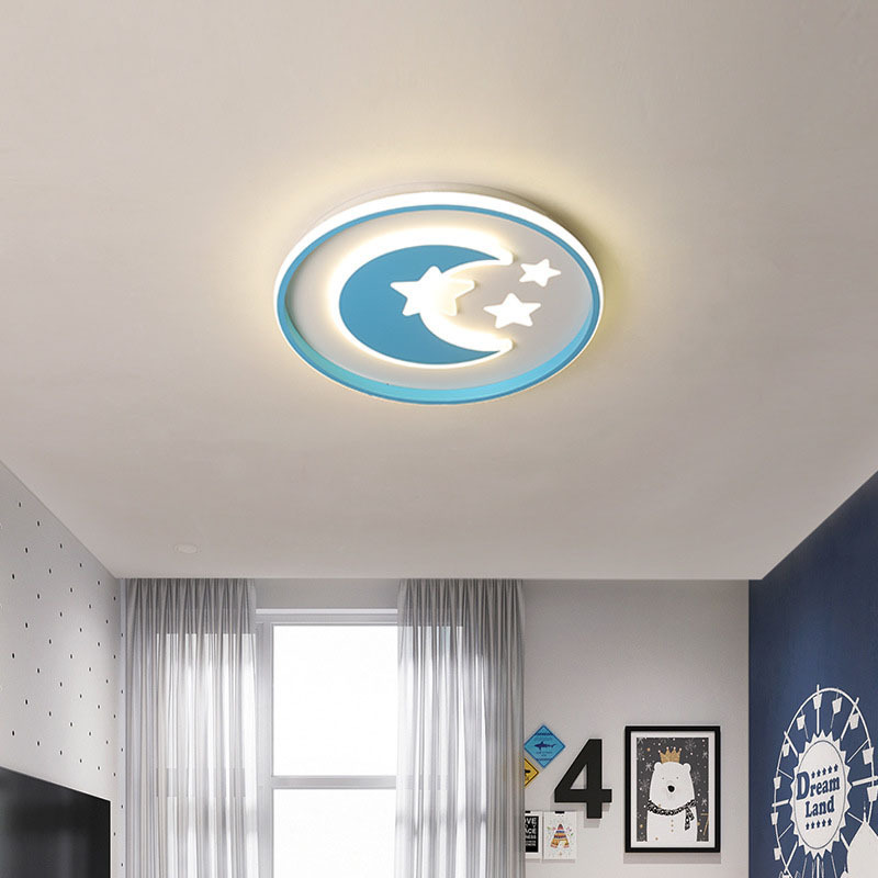 Boys and Girls Children 's Room Lights Children Room Eye Protection Acrylic Flush Mount Ceiling Light