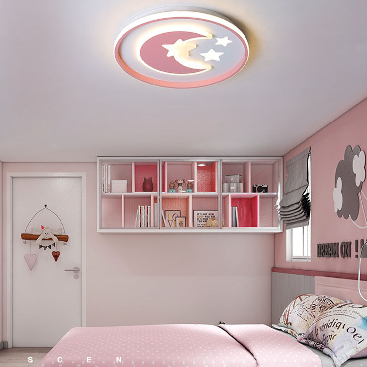 Boys and Girls Children 's Room Lights Children Room Eye Protection Acrylic Flush Mount Ceiling Light