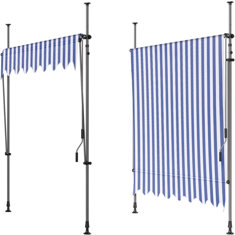 Vertical Outdoor Awning Window Canopy Side Manual Retractable Balcony Clamp Awning