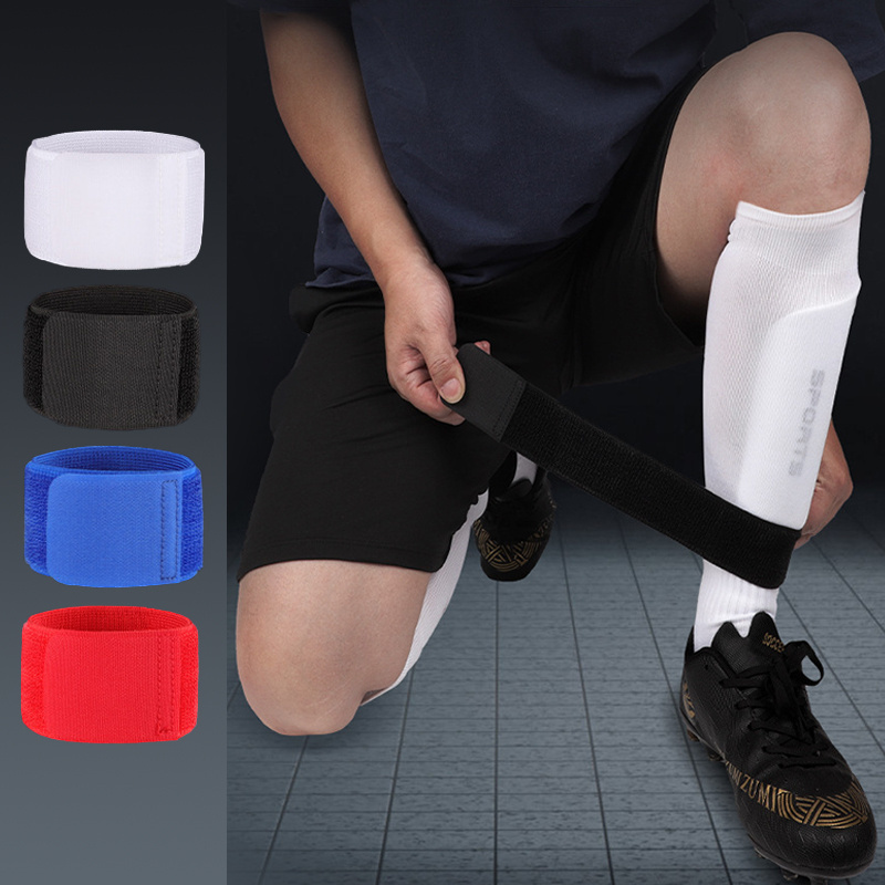 Soccer Shin Guard Straps Adjustable Elastic Sports Bandage Shin Guard Fixed Strap