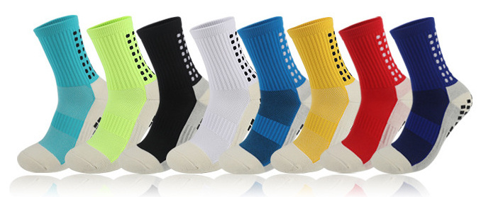 Terry Bottom Compression Socks Athletic Anti-slip Grip Football Socks Short Sports Soccer Socks