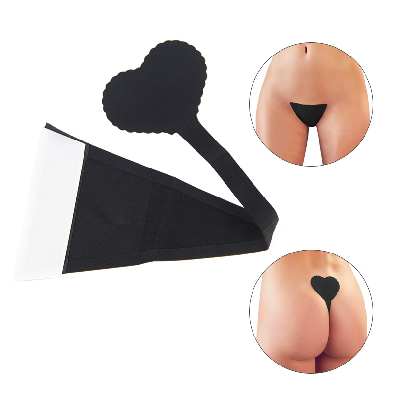 Women's C String No line Strapless Thong Underwear Invisible Self Adhesive Panty