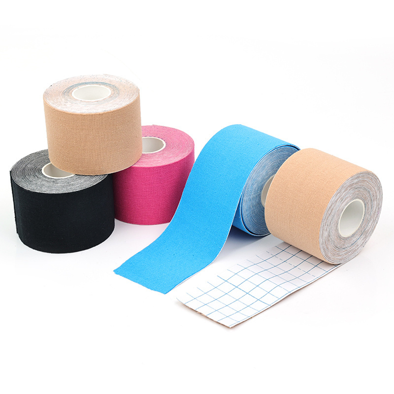 OEM Accepted Waterproof Cotton Elastic Sports Kinesiology Muscle Tape Wholesale Kinesiology Tape