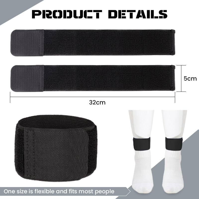 Wholesale lightweight football anti-slip ankle guard suitable for teenagers kicking football running adjustable shin guard strap