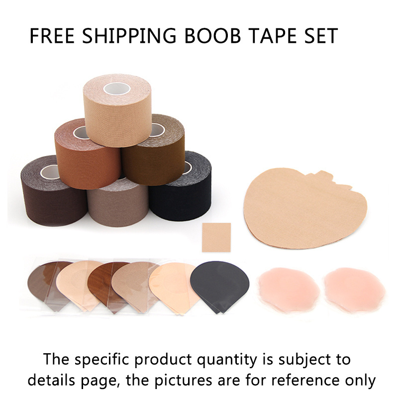 Boob Lift Tape and Nipple Covers Gift Set Nude Black Beige Uplift Body Tape Breast Lifting Manufacturer Fashion Sticker Breast