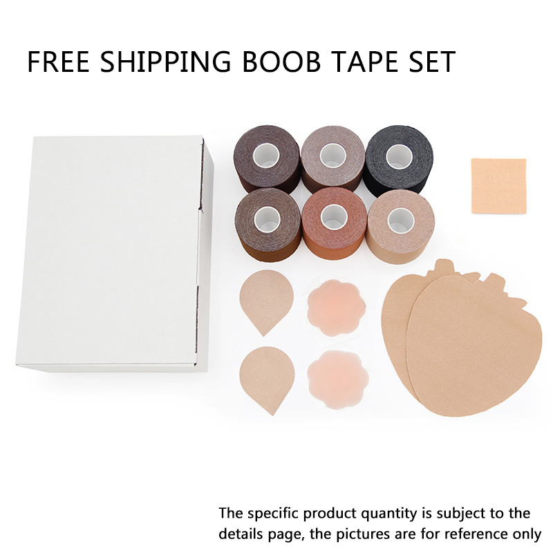 Boob Lift Tape and Nipple Covers Gift Set Nude Black Beige Uplift Body Tape Breast Lifting Manufacturer Fashion Sticker Breast