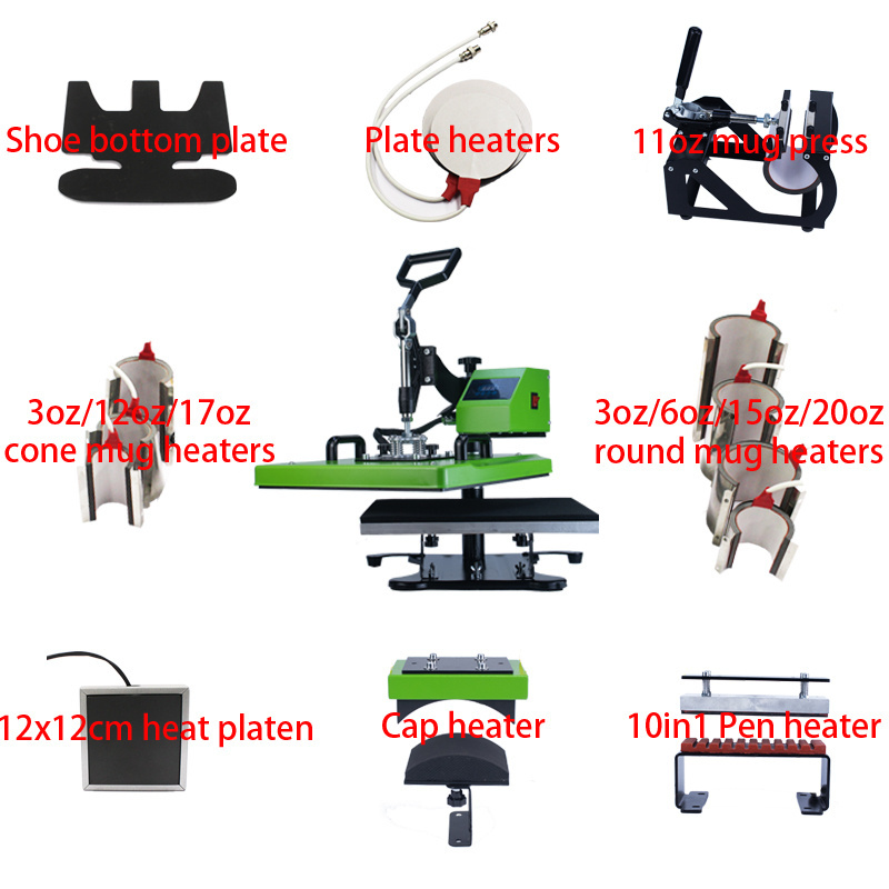 Hot Sale 15 In 1 Branding Machine Combo Multipurpose Rotary swing t shirt  Roller heat Press Machine