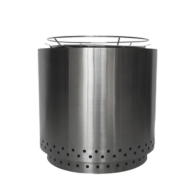 Outdoor Bonfire Stainless Steel Round Wood Burning Smokeless Bonfire Outside Pellet Solo Stove Fireplace