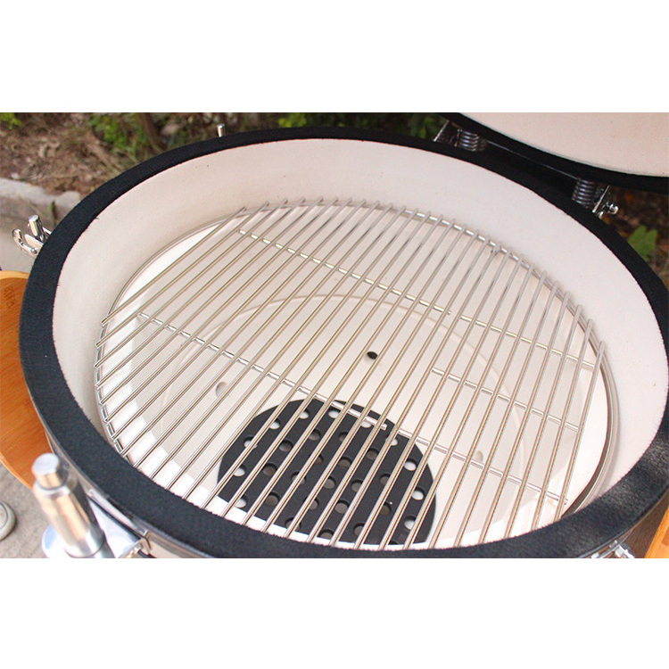 AUPLEX Commercial Green Ceramic KAMADO 21 Inch Egg Asador BBQ Garden Barbecue Grill