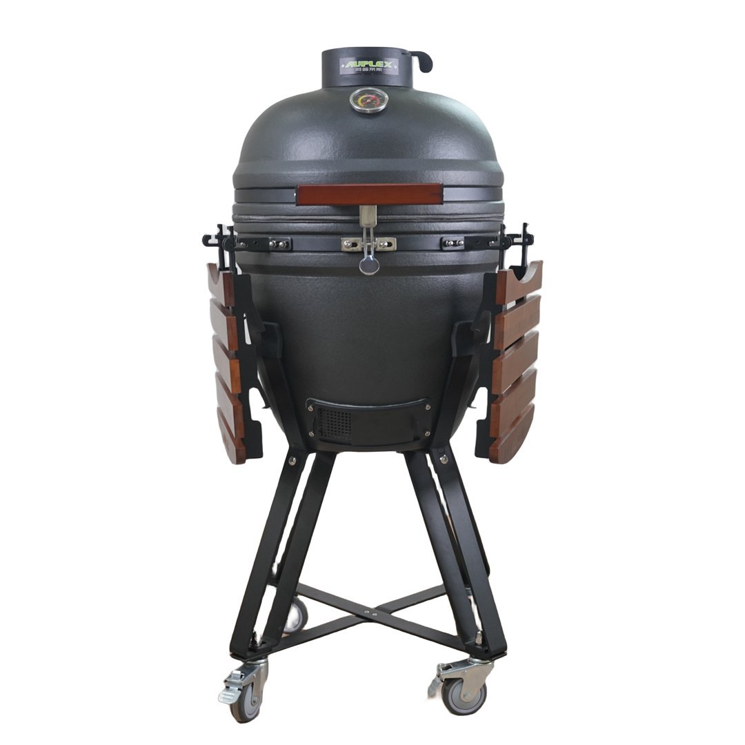 Auplex 18 inch New Design Grey bubble glazing Kamado/komodo Grill with Outdoor bbq grill Kitchen Cooking