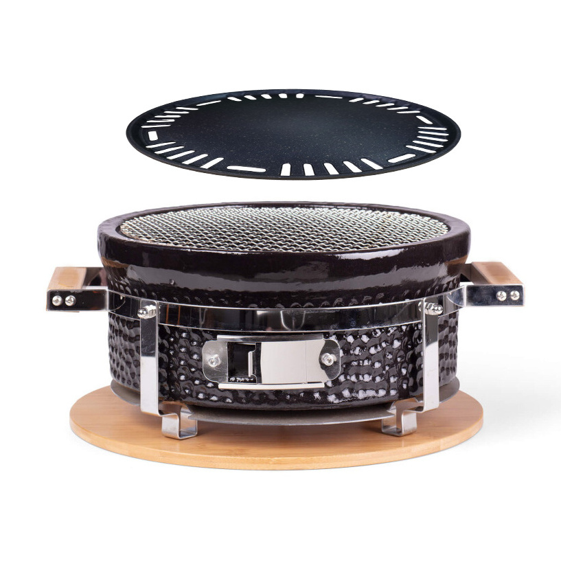 Auplex OEM Asador Teppanyaki 2-in-1 Barbecue Japanese Charcoal Tabletop Bbq Kebab/Yakiniku/Yakitori Grill