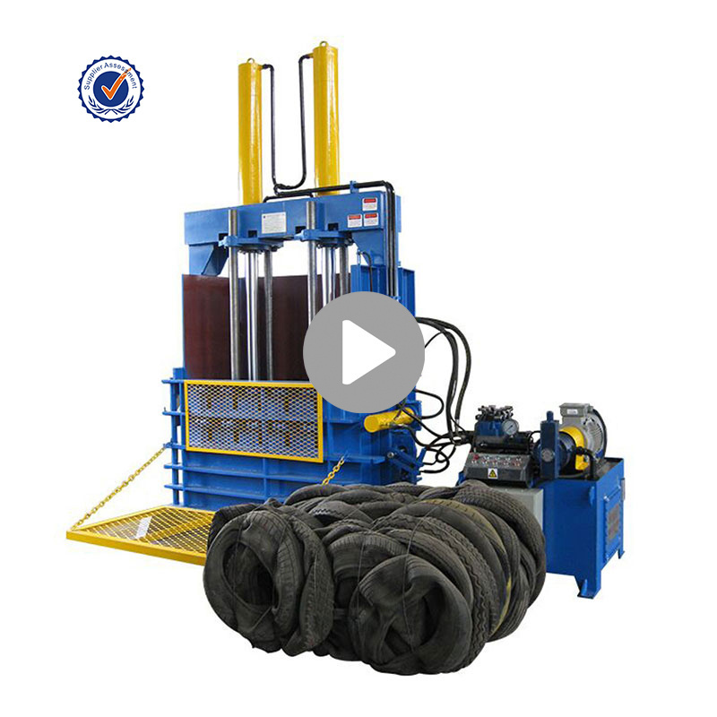 Waste tire recycling machine Non-metal hydraulic baler Machine Baled Tires