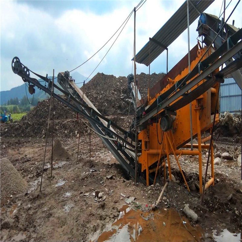 Best Supplier Wheeled Mobile Placer Gold Vibrating With Sluice Box Gold Washing Plant Mobile Gold Mining Vibrating Equipment