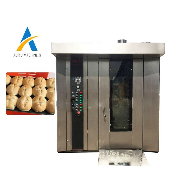 Industrial convection oven 32 trays commercial gas pizza oven bread toaster rotary baking oven for sales in bakery shop