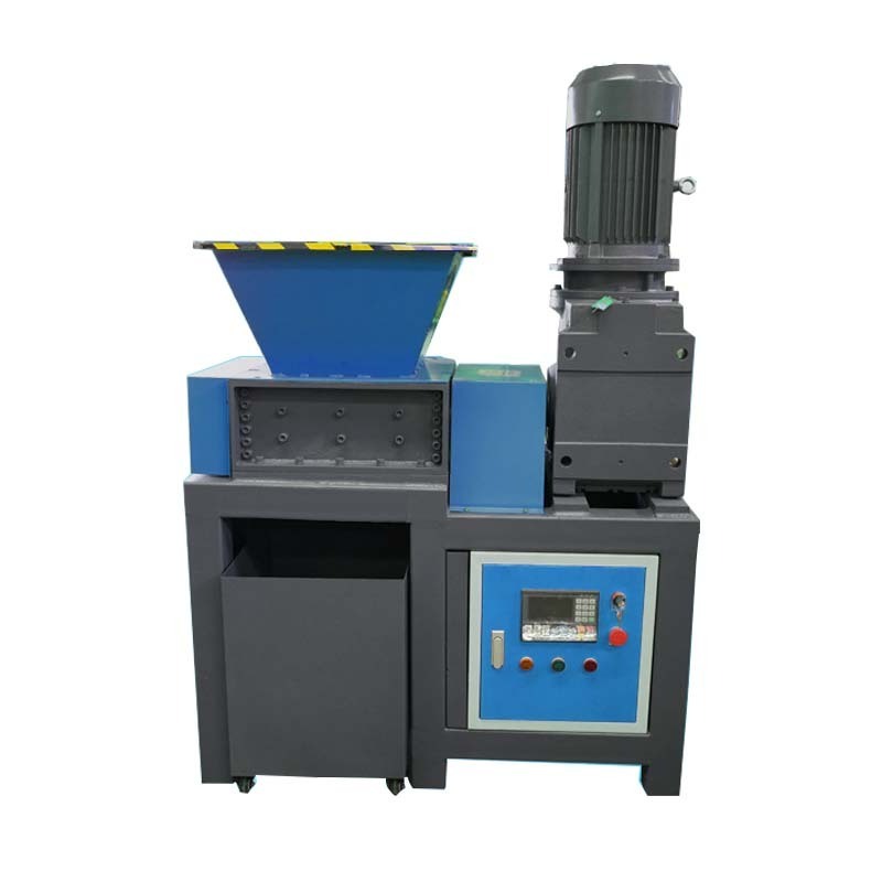 Small Plastic Shredder Machine Plastic Recycling Recycling Mini Double Shaft Garbage Scrap Crusher Shredder 300 Model Metal