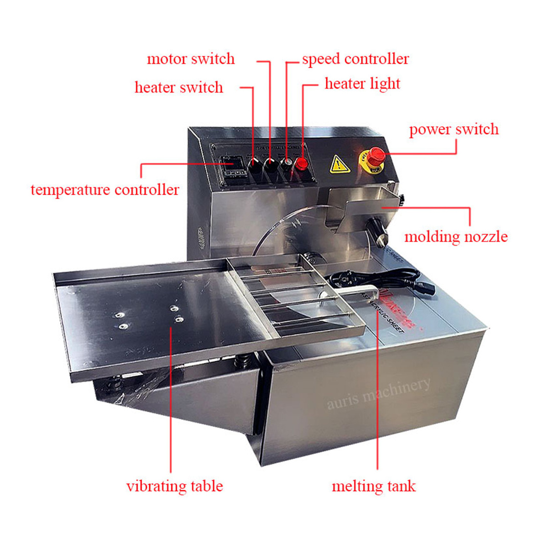 New design chocolate casting machine/chocolate tempering machine/chocolate tempering machine 5 kg vibrating table