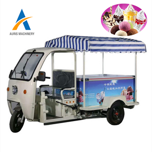 Outdoor Use Mobile Electric Tricycle Popsicle Vending Truck Three Wheels Mobile Ice Crean Gelato Car