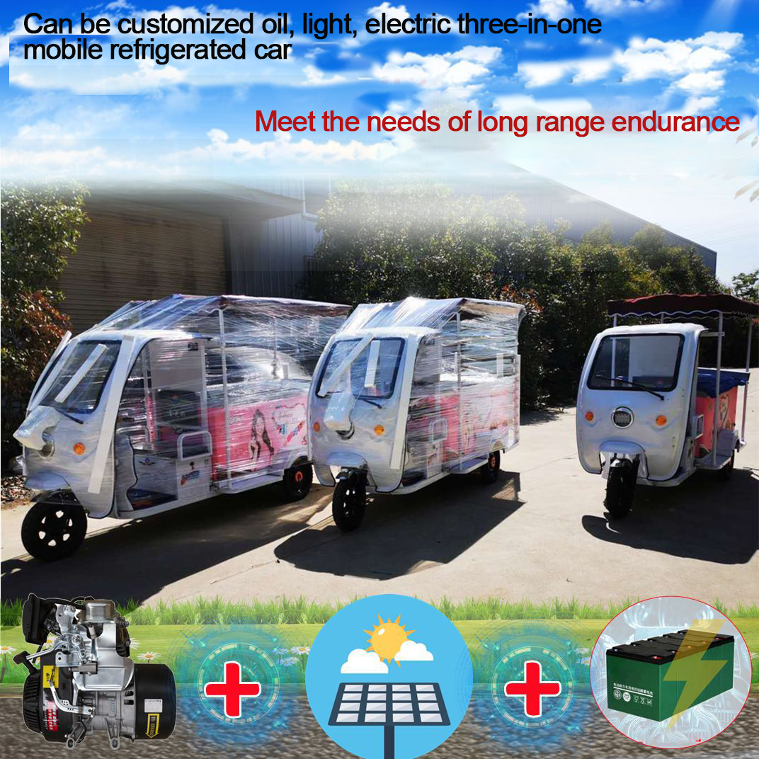 Outdoor Use Mobile Electric Tricycle Popsicle Vending Truck Three Wheels Mobile Ice Crean Gelato Car