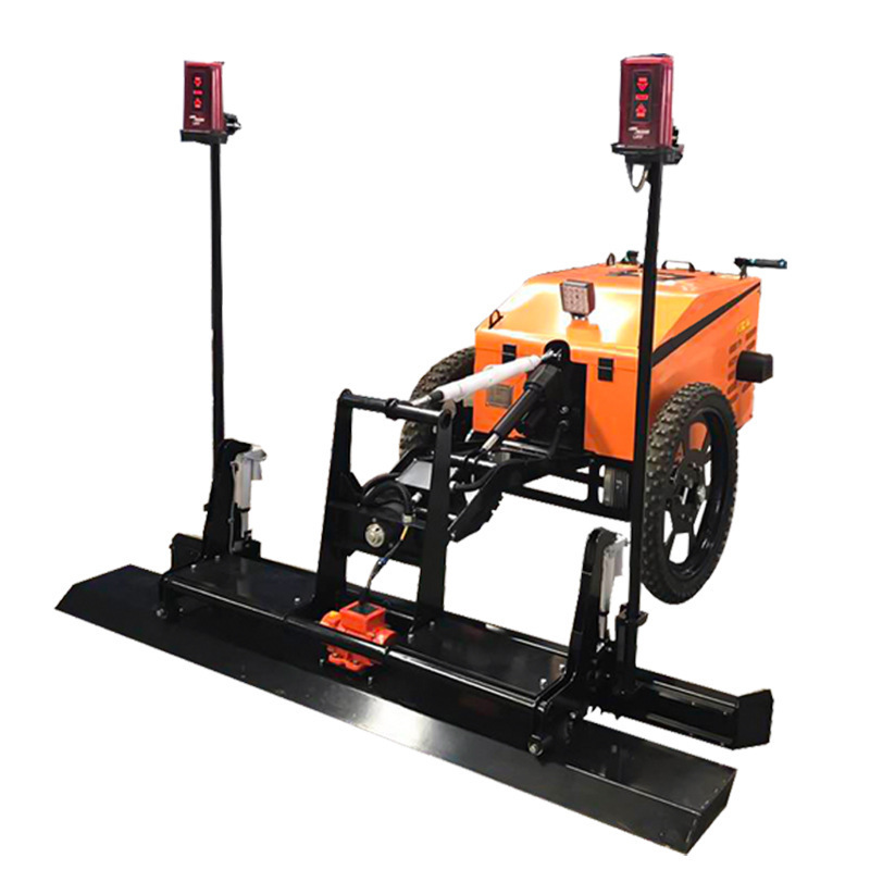 Factory supply road paver laser screed vibration ruler frame concrete floor leveling machine with loader