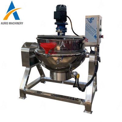 Automatic Chilli Paste Making Machine Stirring Pot Strawberry Jam Heating Jacketed Kettle