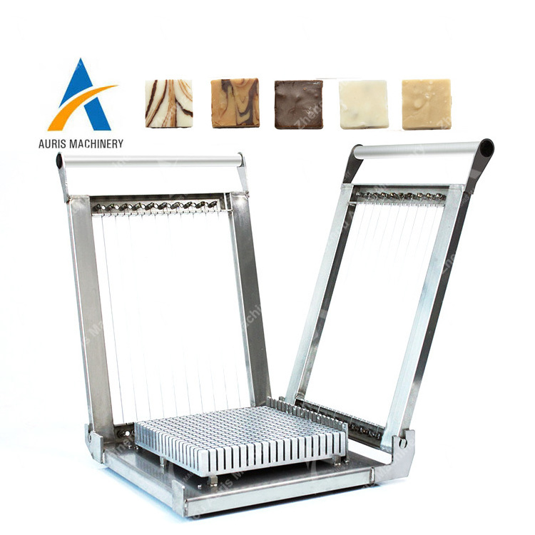 Commercial double arm cake grid slicer fudge candy raw chocolate cutter machine