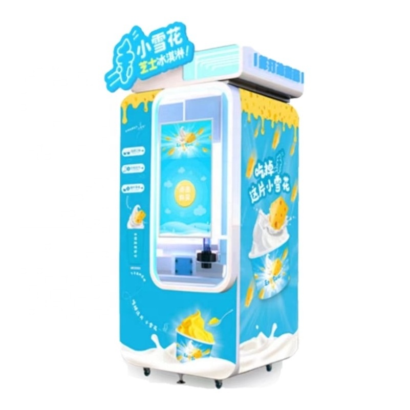 Full Automatic Intelligent Self-service Ice Cream Vending Machine with multiple flavors