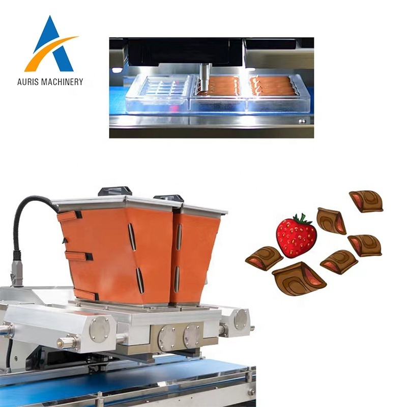 Cheap price chocolate bar pouring machine  center filling chocolate gummy jelly depositor machine with nozzles