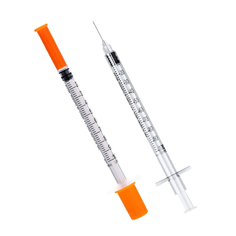 medical safety sterility disposable 1ml insulin syringe with needle