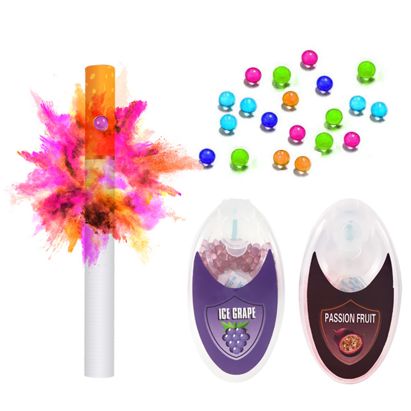 Menthol cigarette capsul flavour ball smoking tobacco bead pusher cigarette with exploding beads