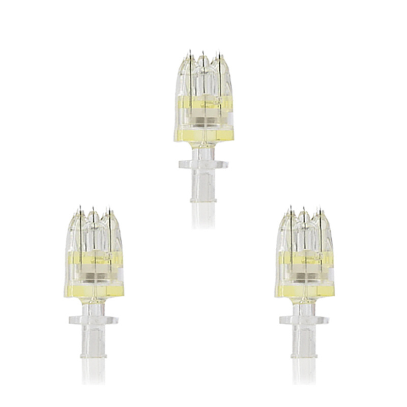 Popular syringe injector meso multi needles 5 pins replaced micro needle crystal 5-pin multi needle for prp mesotherapy gun