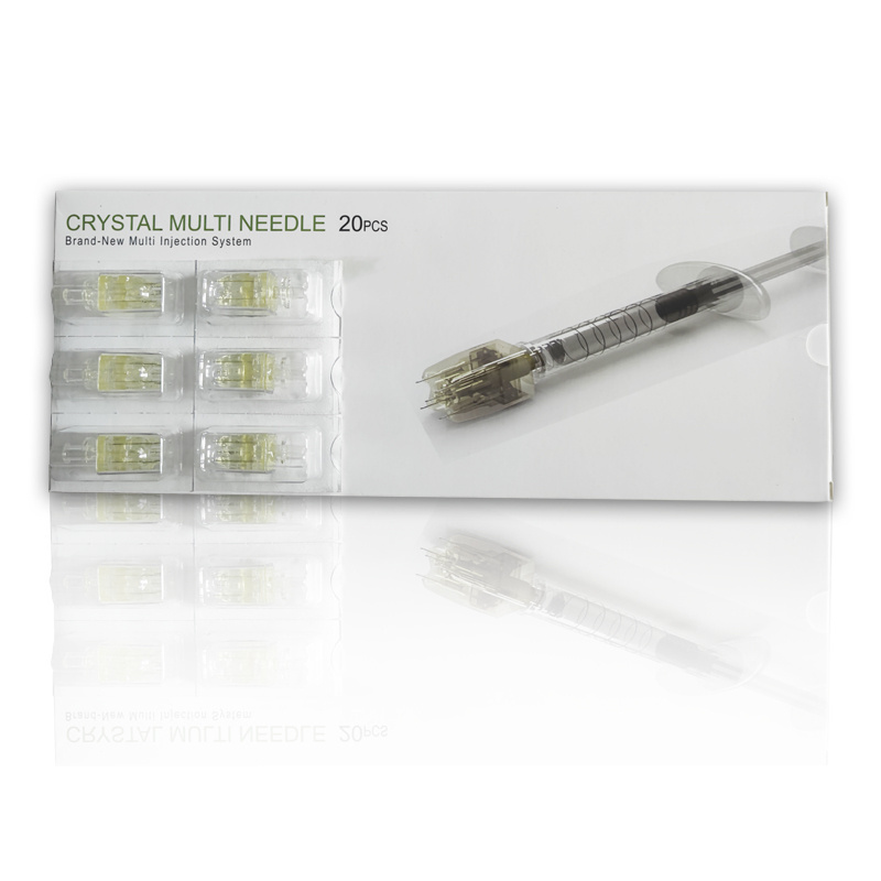 Popular syringe injector meso multi needles 5 pins replaced micro needle crystal 5-pin multi needle for prp mesotherapy gun