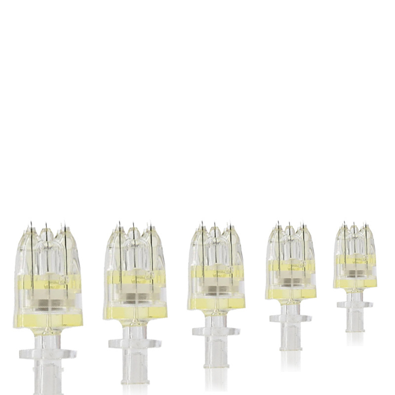 Popular syringe injector meso multi needles 5 pins replaced micro needle crystal 5-pin multi needle for prp mesotherapy gun