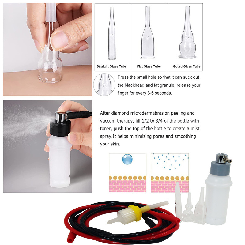 Facial spa salon use 7 in 1 Facial Machine Vacuum Spray Galvanic Brush High Frequency beauty machine AU-8208